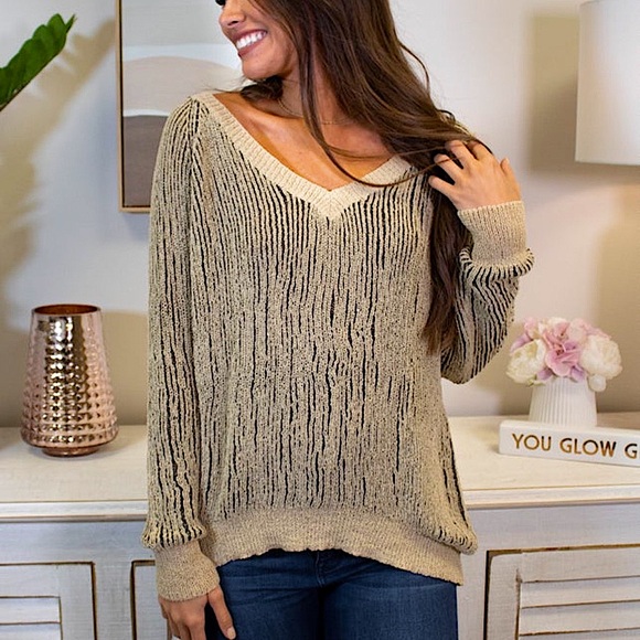 🆕🌿🤎ADELE B: Caramel Kisses Sweater MEDIUM - Picture 1 of 4